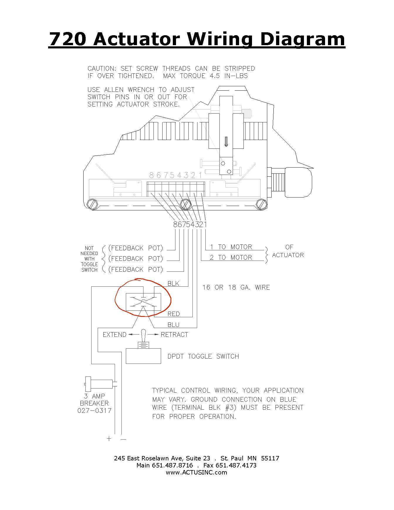 720 / 721 Series Actuator Wiring
