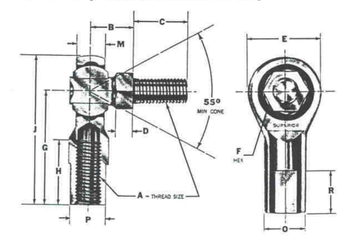 027-0590 - Ball Joint for 722 Series Actuator