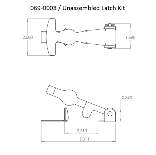 069-0008 - Latches - Unassembled Kit